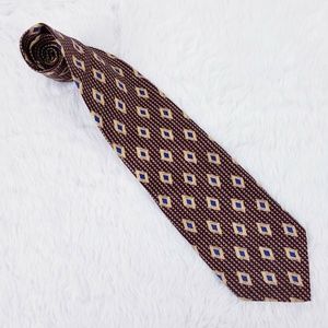 BG&C Geometric Striped Men 100% Silk Necktie Size 59x3.75 - NWOT